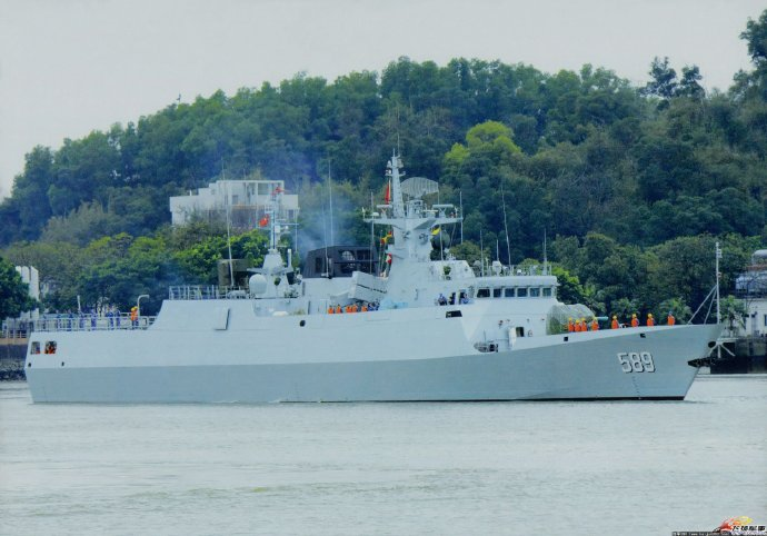 586"吉安"号056级护卫舰 下水时间:2013年02月25日 服役时间:2014年1