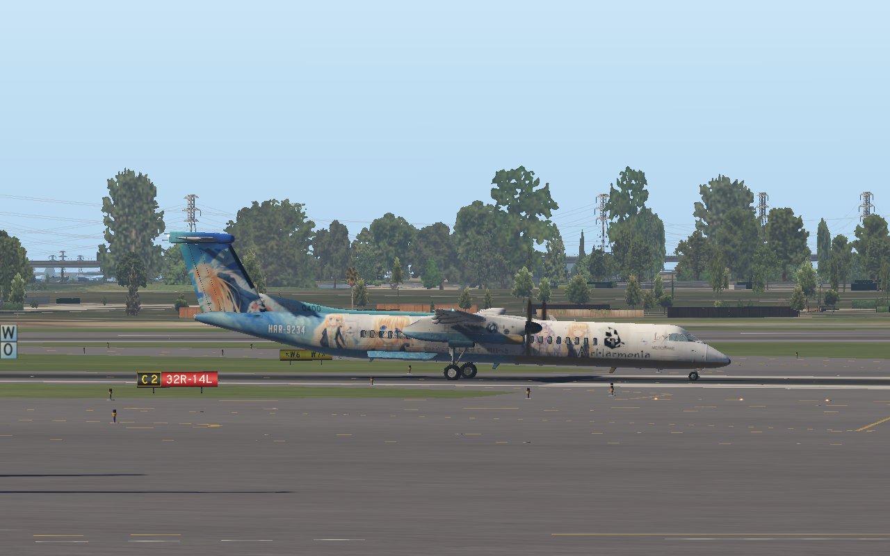 【key痛机系列】庞巴迪dash8 q400"旋律之羽" harmonia痛机涂装