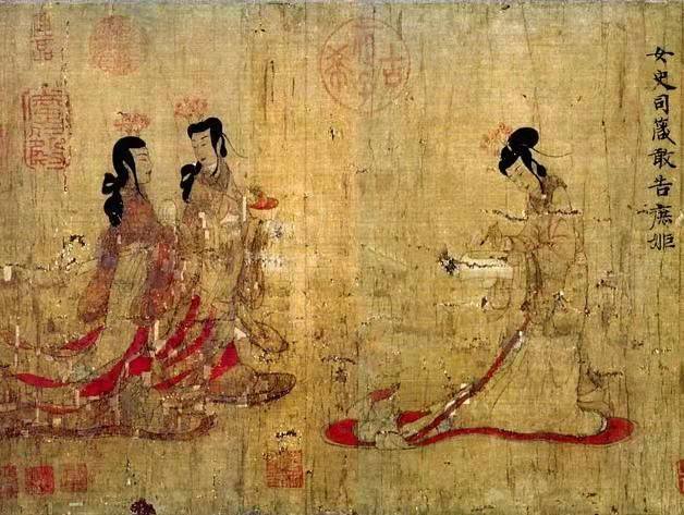 无论是东晋顾恺之的《女史箴图》还是唐代画家周昉的《簪花仕女图》