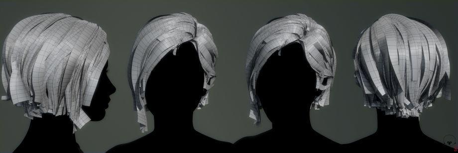 兴趣 模型手办 【3d建模】为实时游戏角色创建头发 为了方便大家交流