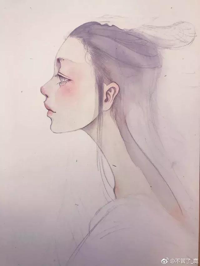 水彩教程 | 教你画一个古风仙女姐姐,快马克起来