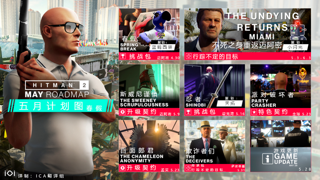 【ica翻译组】hitman 2 杀手2-5月内容一览