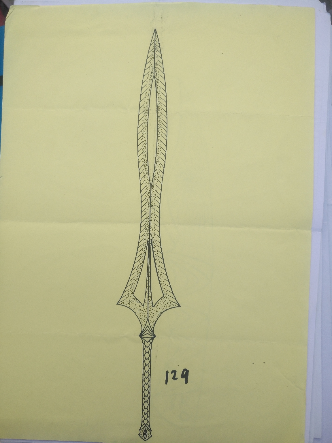 兴趣 绘画 手绘冷兵器7