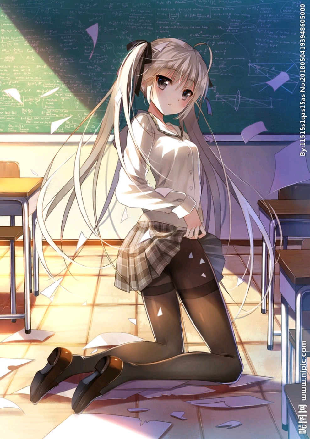 黑丝二次元美少女美图壁纸①