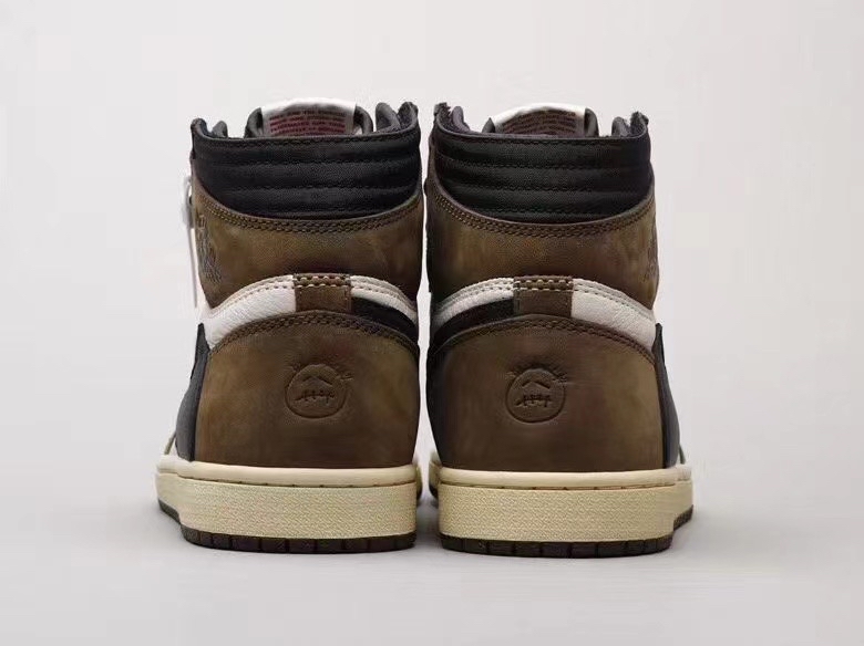 travis scott x air jordan 1乔一联名 倒钩高帮 cd4487-100