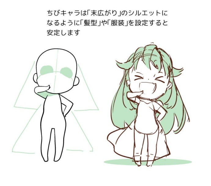 【绘画干货】q版骨架转为动漫人形的画法~~超实用