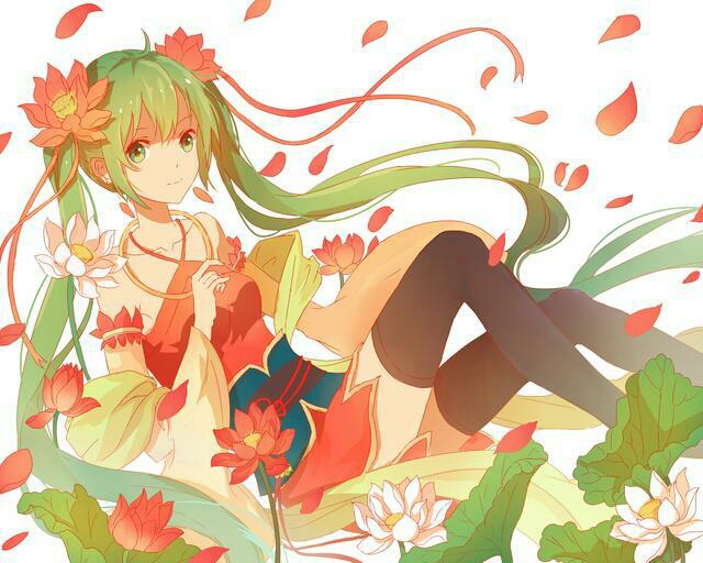 坐在荷花之中的美少女.满满的江南水乡范.