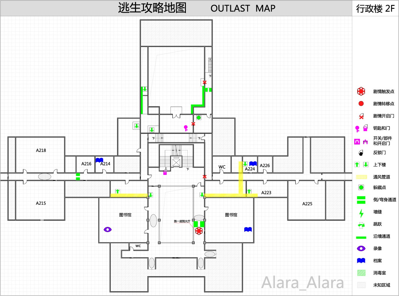 【逃生outlast】攻略地图