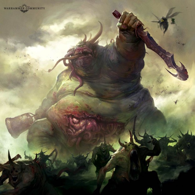 纳垢恶魔(daemons of nurgle),瘟疫病菌的传播者.