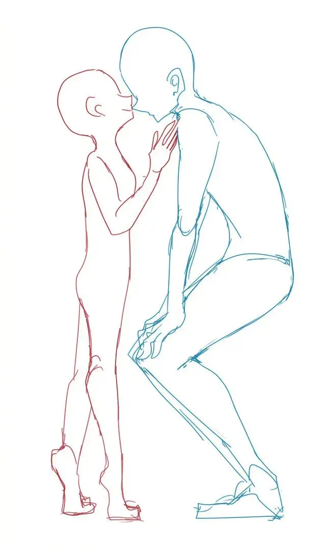 光头 绘画 恋爱 动作 板绘 原画 板绘教程 cp 原画素材 绘画素材