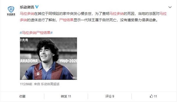 马拉多纳尸检结果公布；女子抽中林肯轿车遭主办方赖账