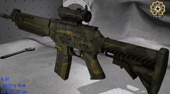 81 sg553绿色系皮肤比较少,还有一款是鳄鱼网格,但讲道理有点吃藕.