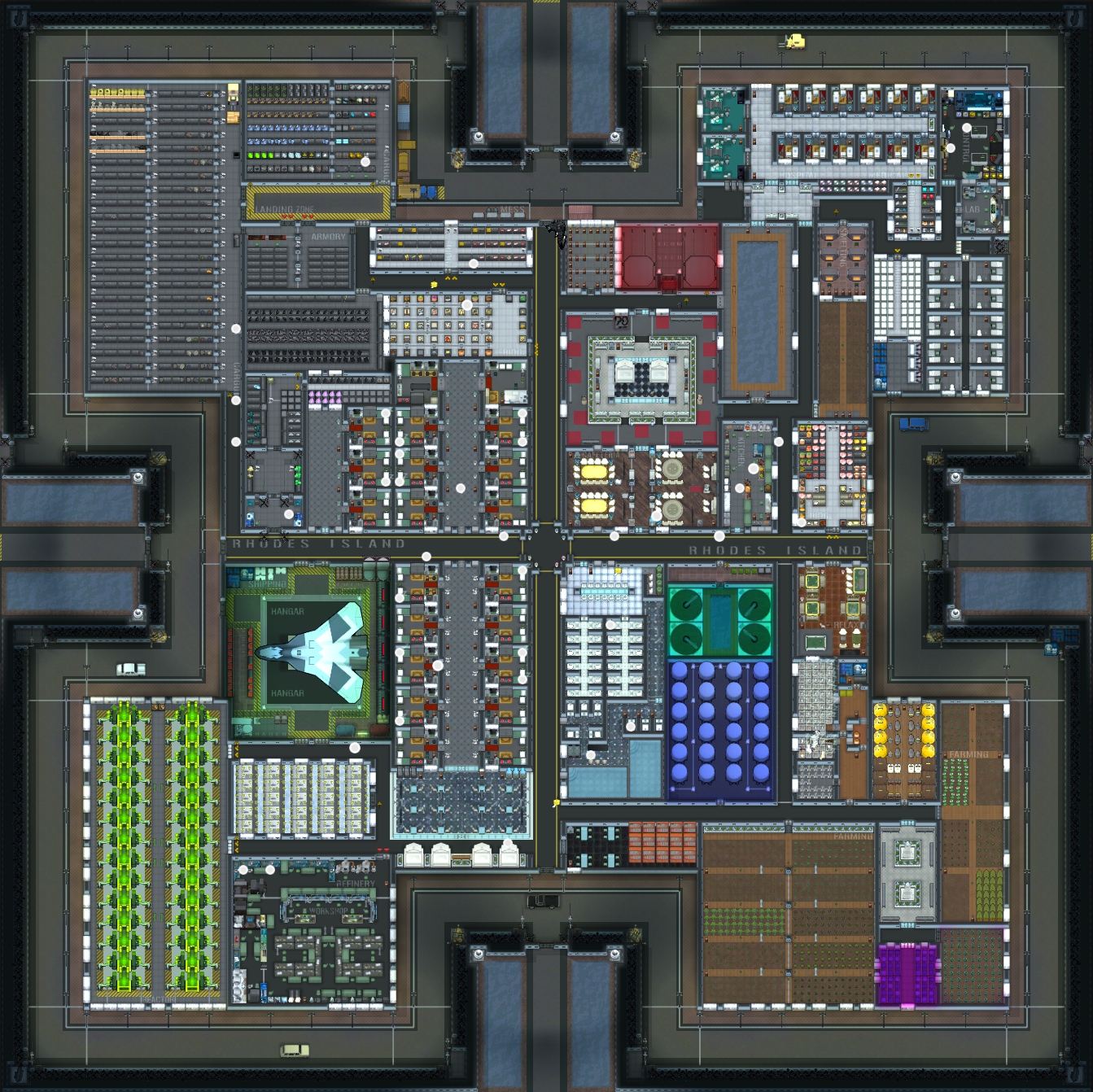 【边缘方舟】rimworld建筑作品 《罗德岛驻环世界分部