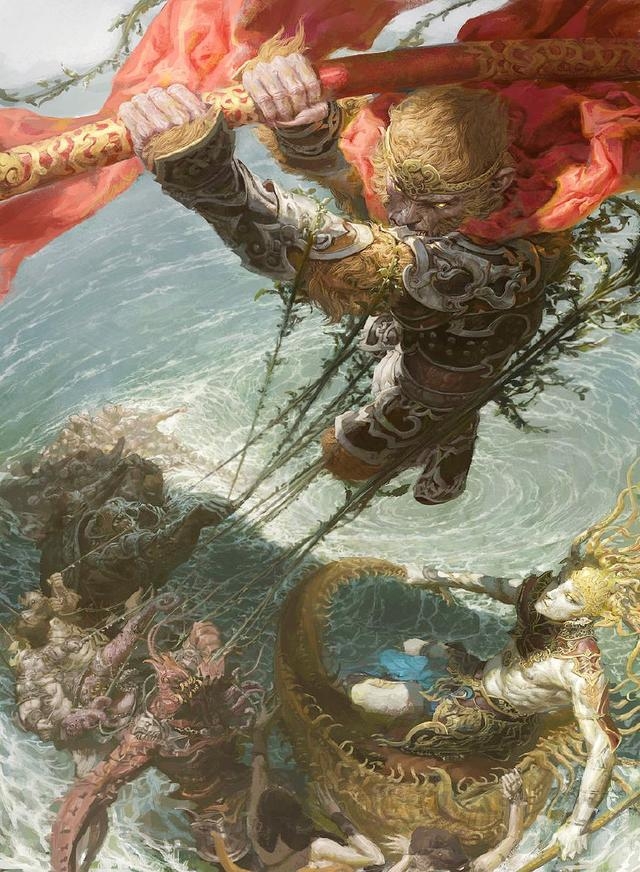 气势磅礴的"猴子"图片来自国内插画师-钟凤华注意勿做