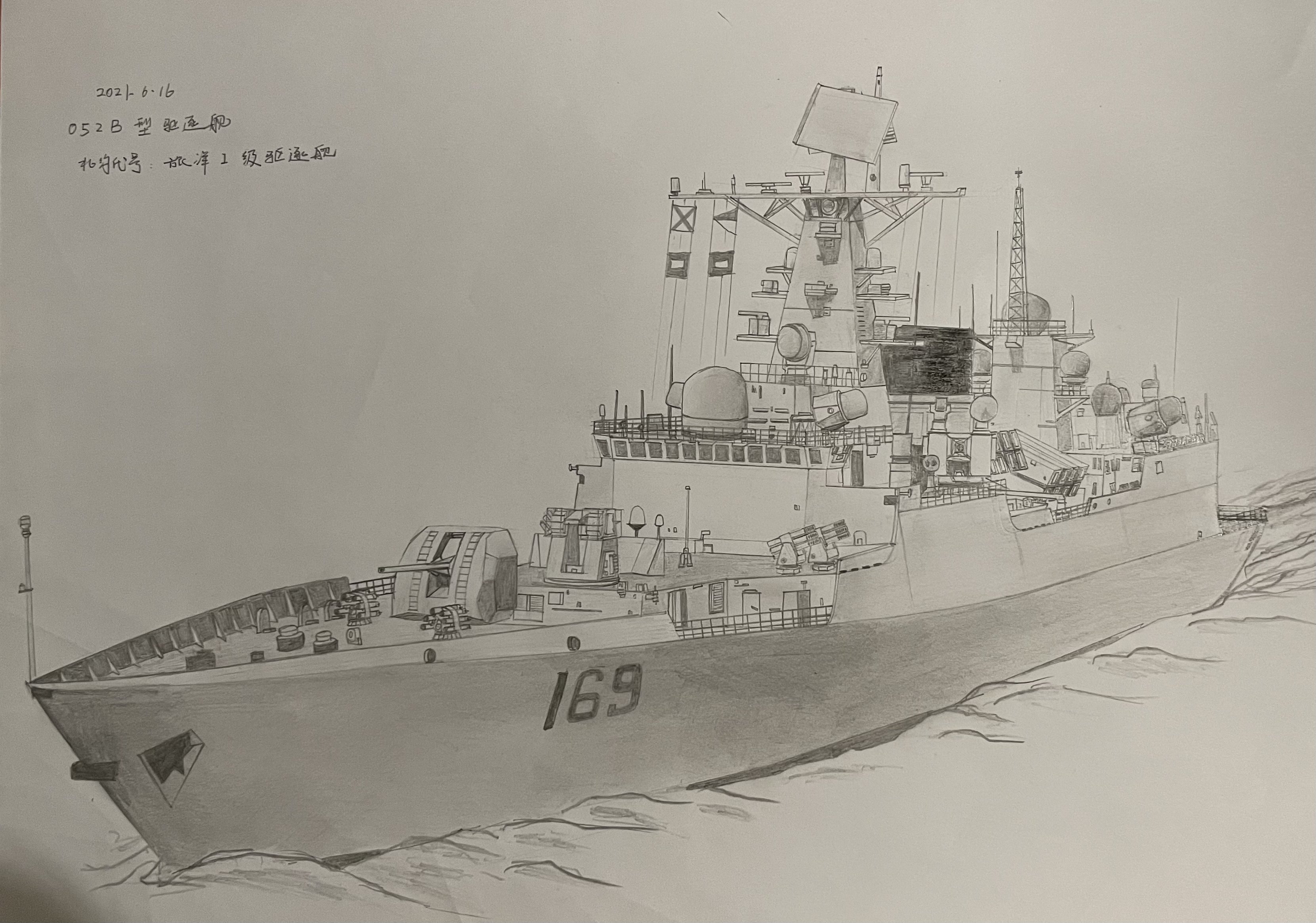 中国海军舰艇手绘部分