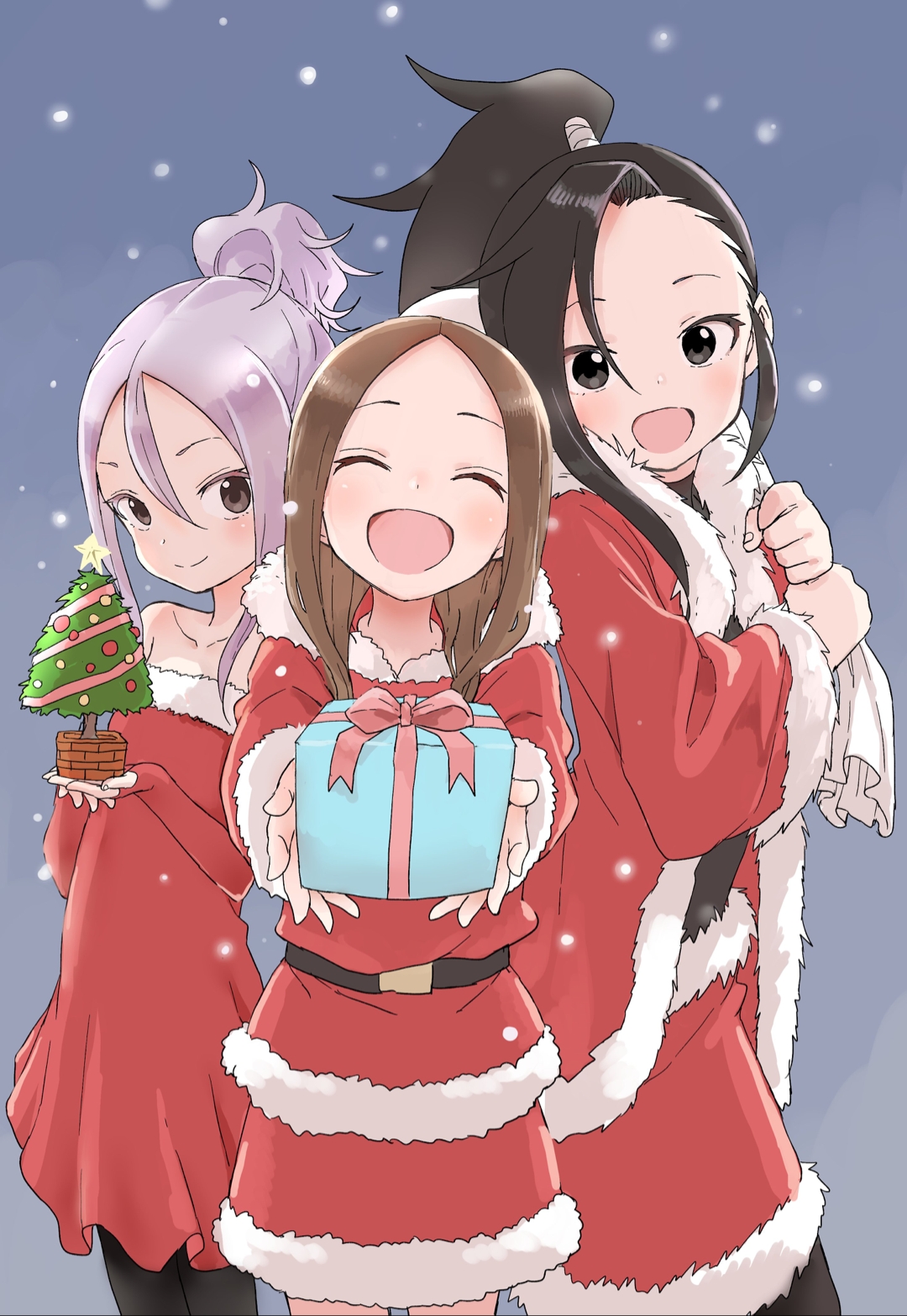 クリスマスおめでとうございます(擅长捉弄的高木同学-圣诞-壁纸)