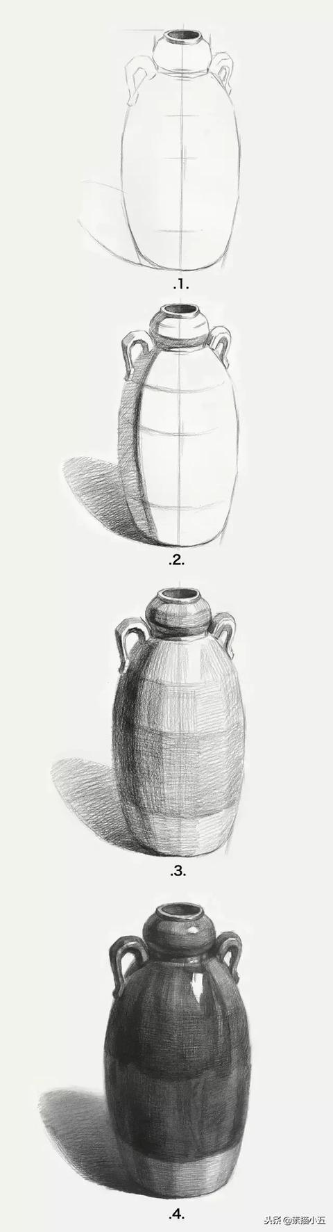 罐子素描色彩考题里都出现,你还不快巩固学一下?