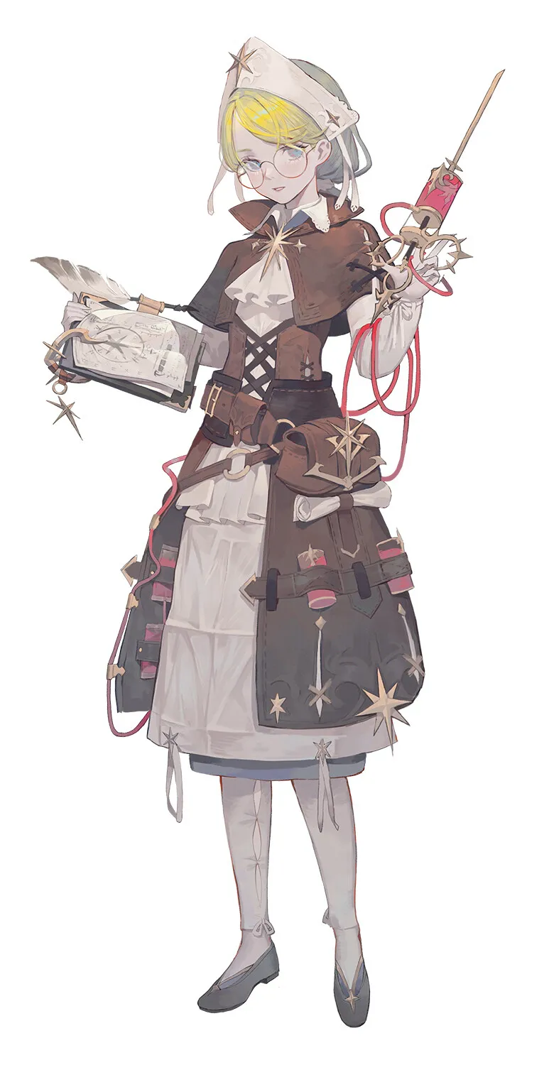 立绘作品欣赏 minkyu lee的画风以日系二次元风格为主,笔下的角色设计