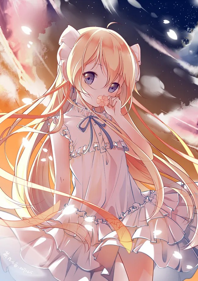 二次元金发少女美图