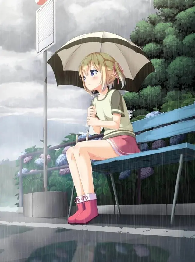 手机壁纸二次元下雨专题下雨天的时候我想你啦byb站盐泽2020年7月31日