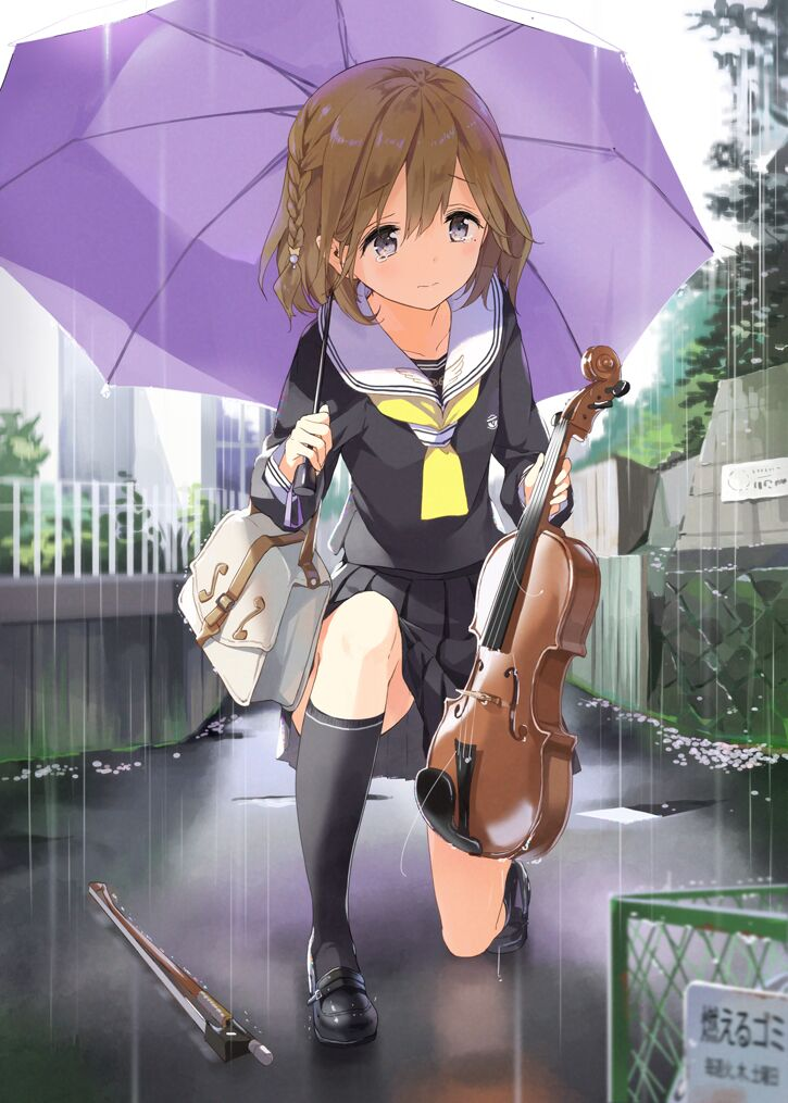 手机壁纸二次元下雨专题雨中漫步byb站盐泽2020年3月15日