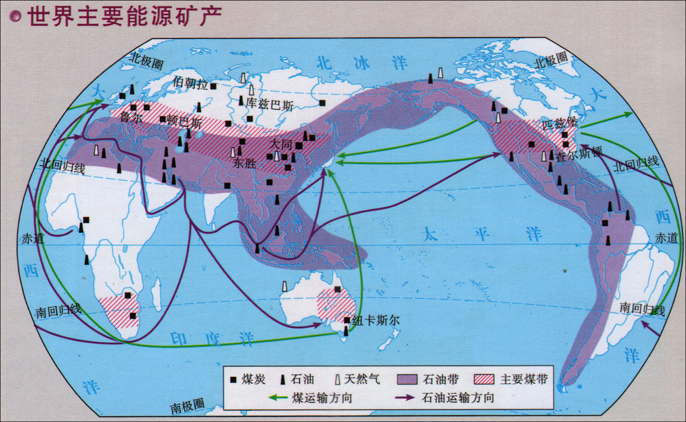 世界主要能源矿产