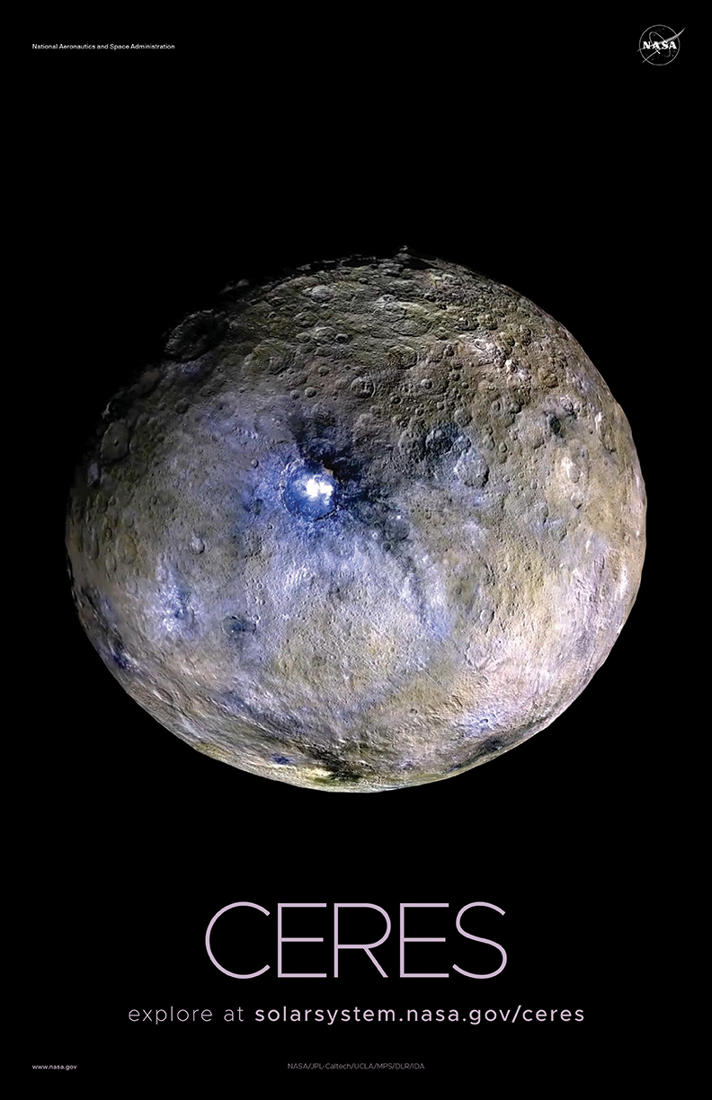 nasa发布的太阳系天体海报,每一张皆美如画