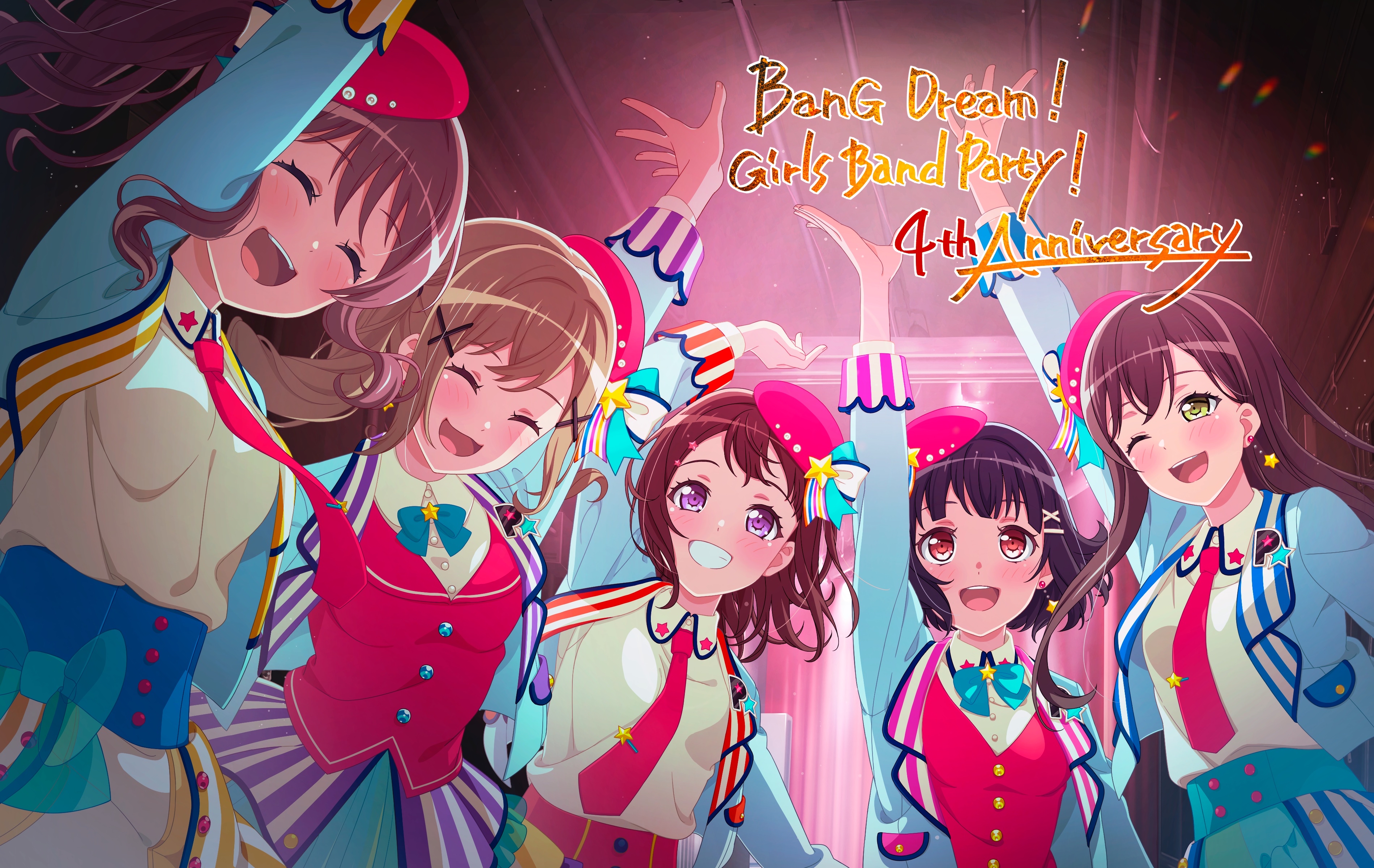 庆祝项bangdreamgirlsbandparty四周年贺图卡面汇总