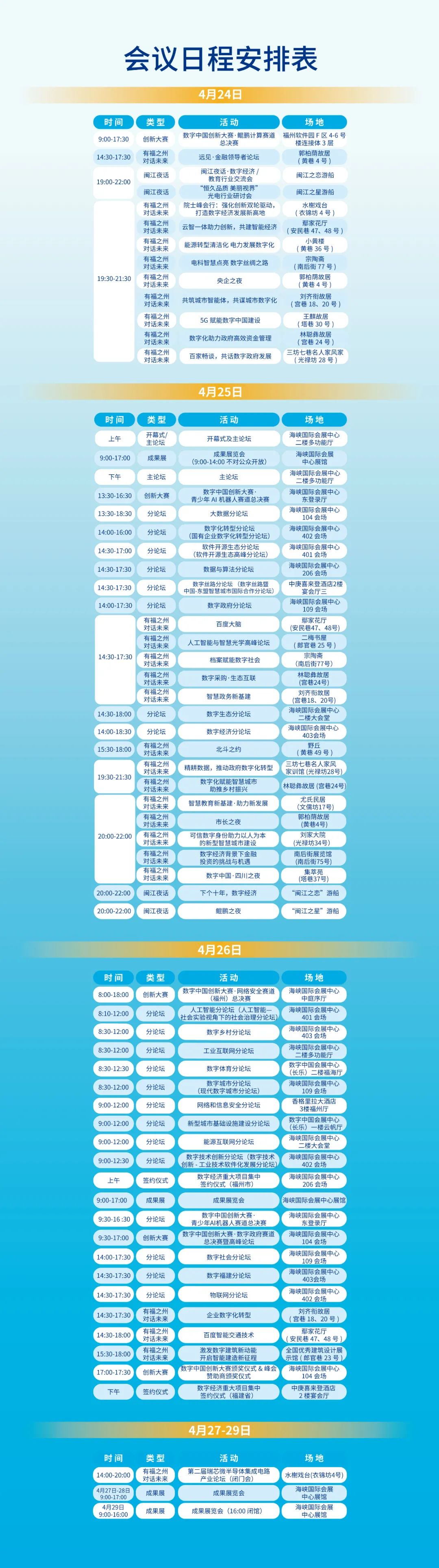 会议日程安排表