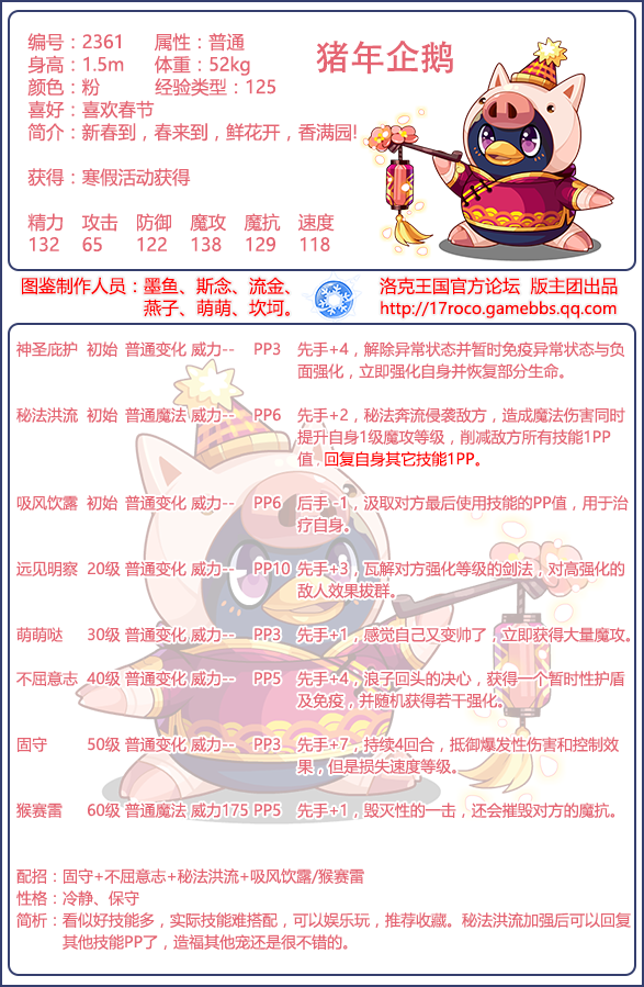 【洛克王国】2019猪年迪莫,企鹅专属形象爆料