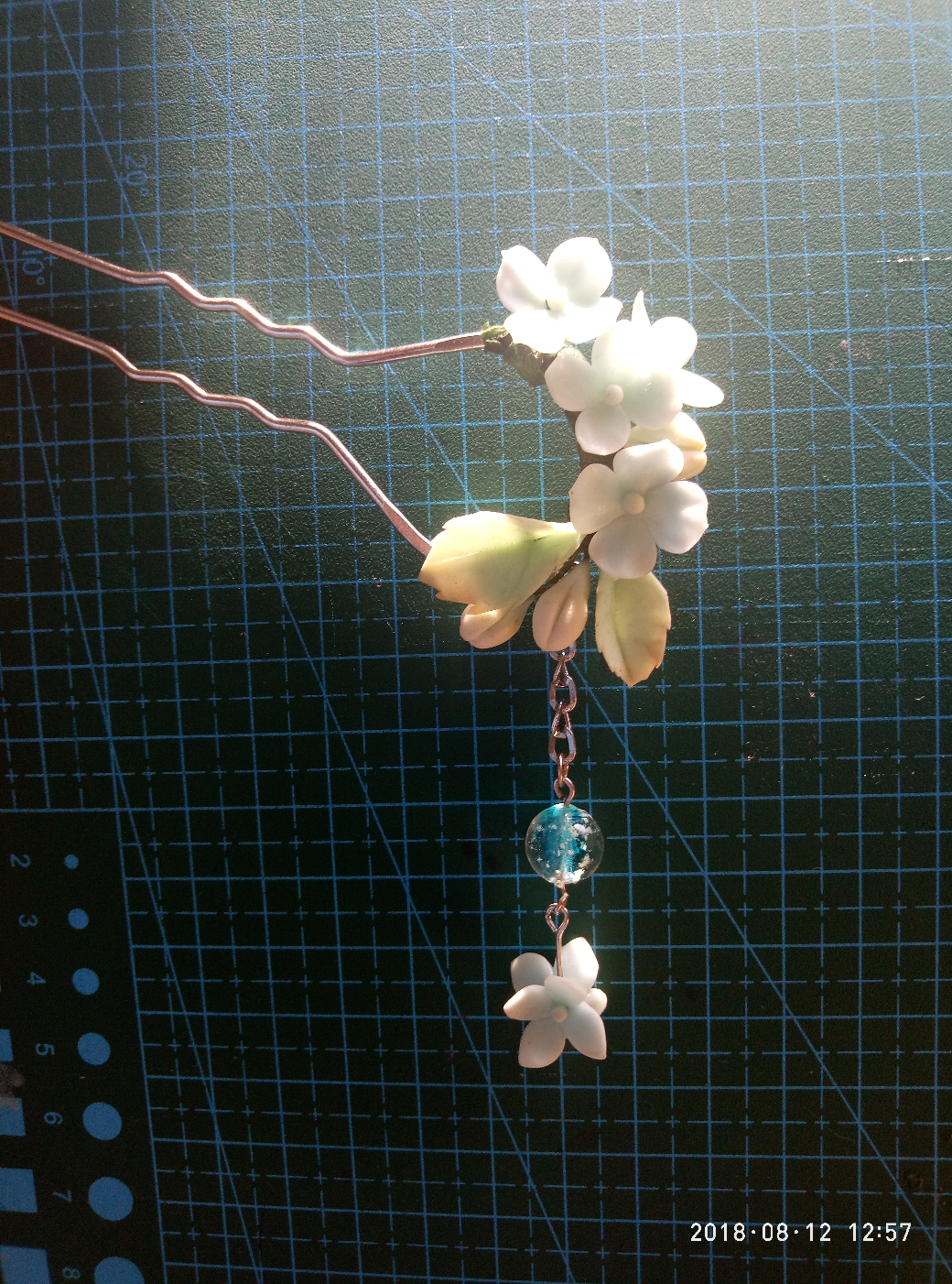 *树脂超轻粘土*原创手工制品*簪子*花簪*接定制售卖