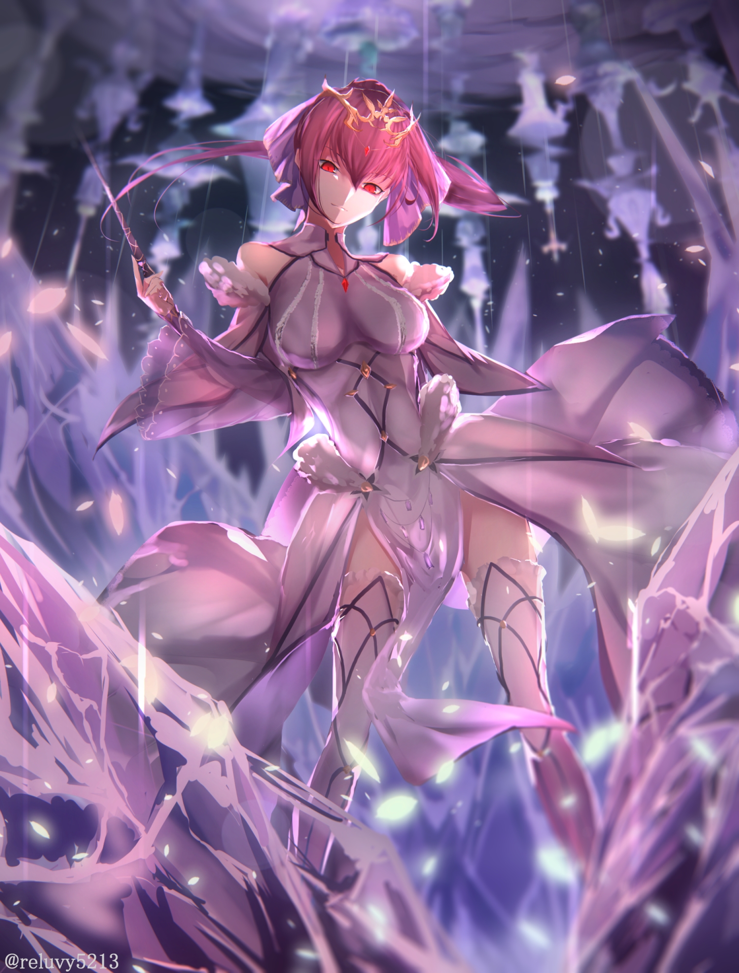 fgo 美图壁纸 紫发老.老婆(斯卡哈.斯卡蒂)╭(°a°`)╮