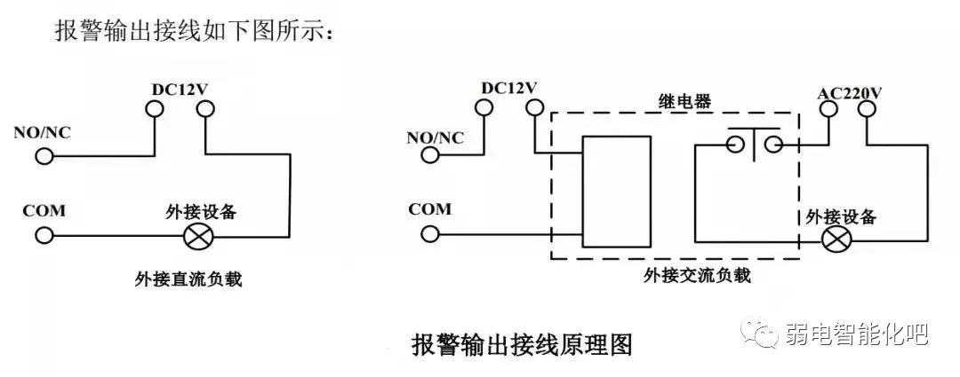 技术干货:报警系统中 继电器,警灯,地址模块常见接线图