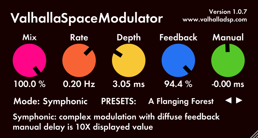 valhallaspacemodulator瓦尔哈拉镶边效果器插件教程蝙蝠音乐