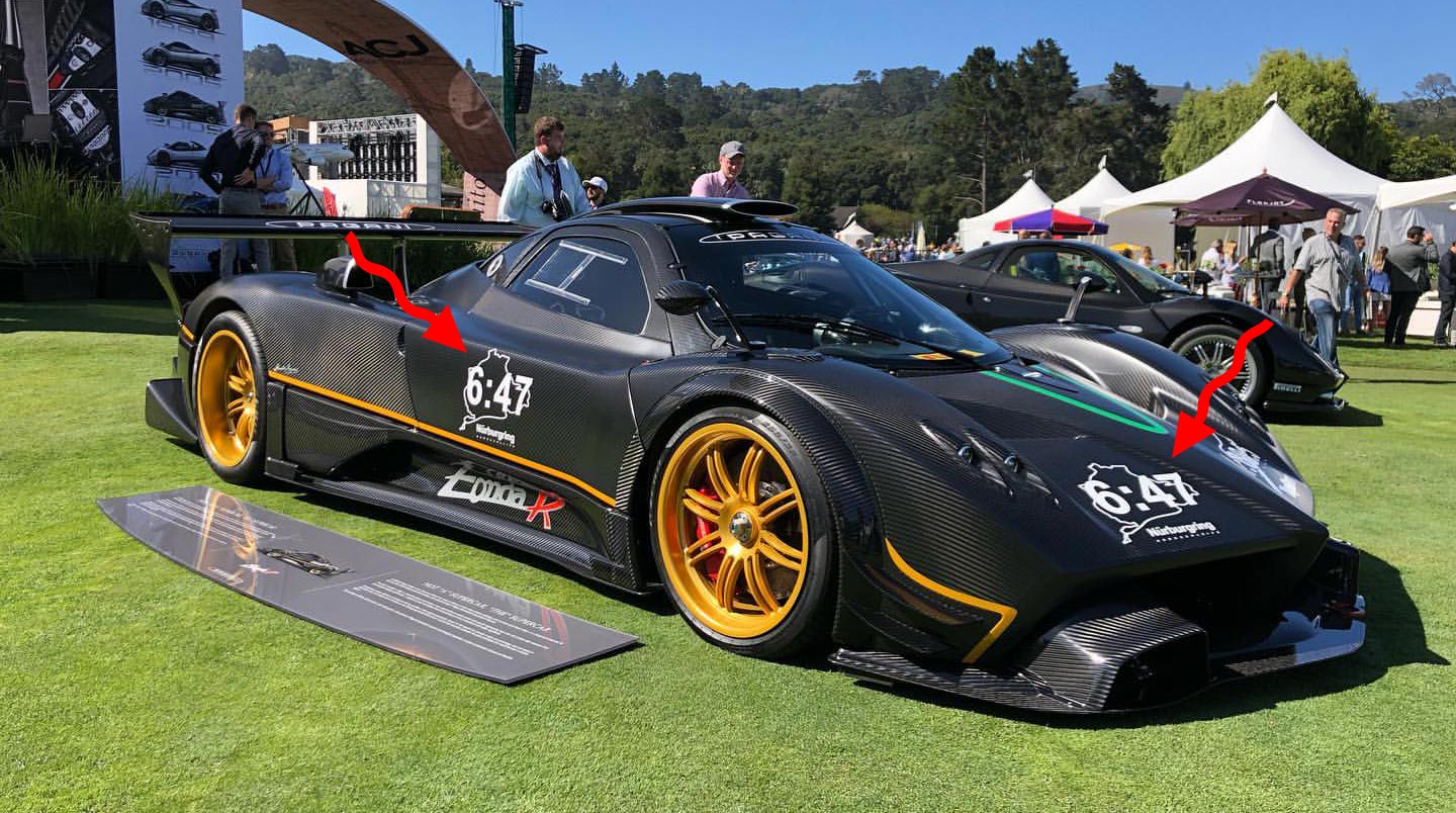 详解4000万zonda r,国内唯一,可合法上路,车身印国旗带车主名