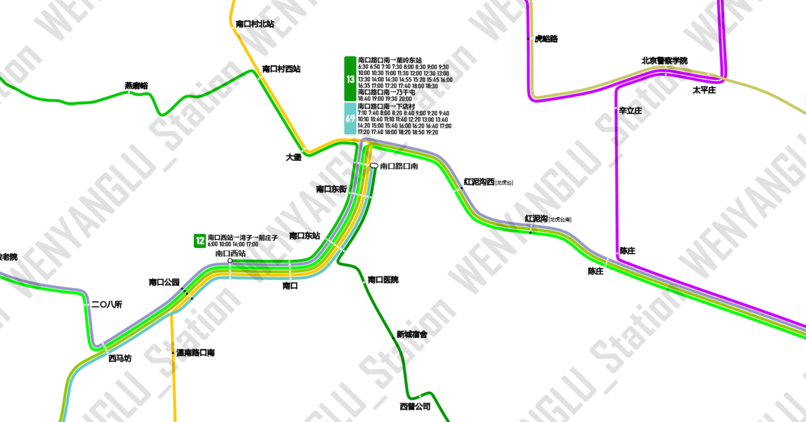 【北京/昌平公交】"昌"字头线路线网示意图(实际比例)
