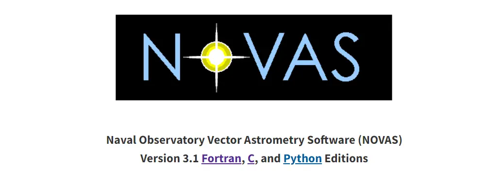 下载链接ascl.net - novas: naval observatory vector ast