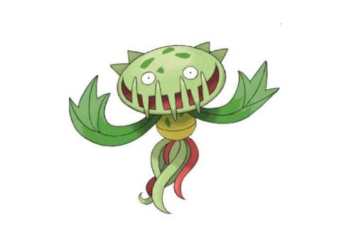 《精灵宝可梦》图鉴455:被评为长相最奇葩的草系精灵——尖牙笼