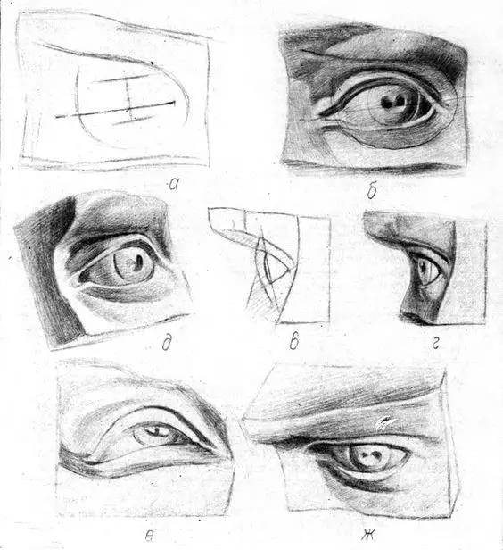 图解素描几何体,头像,五官的透视,明暗,适合教学和零基础临摹