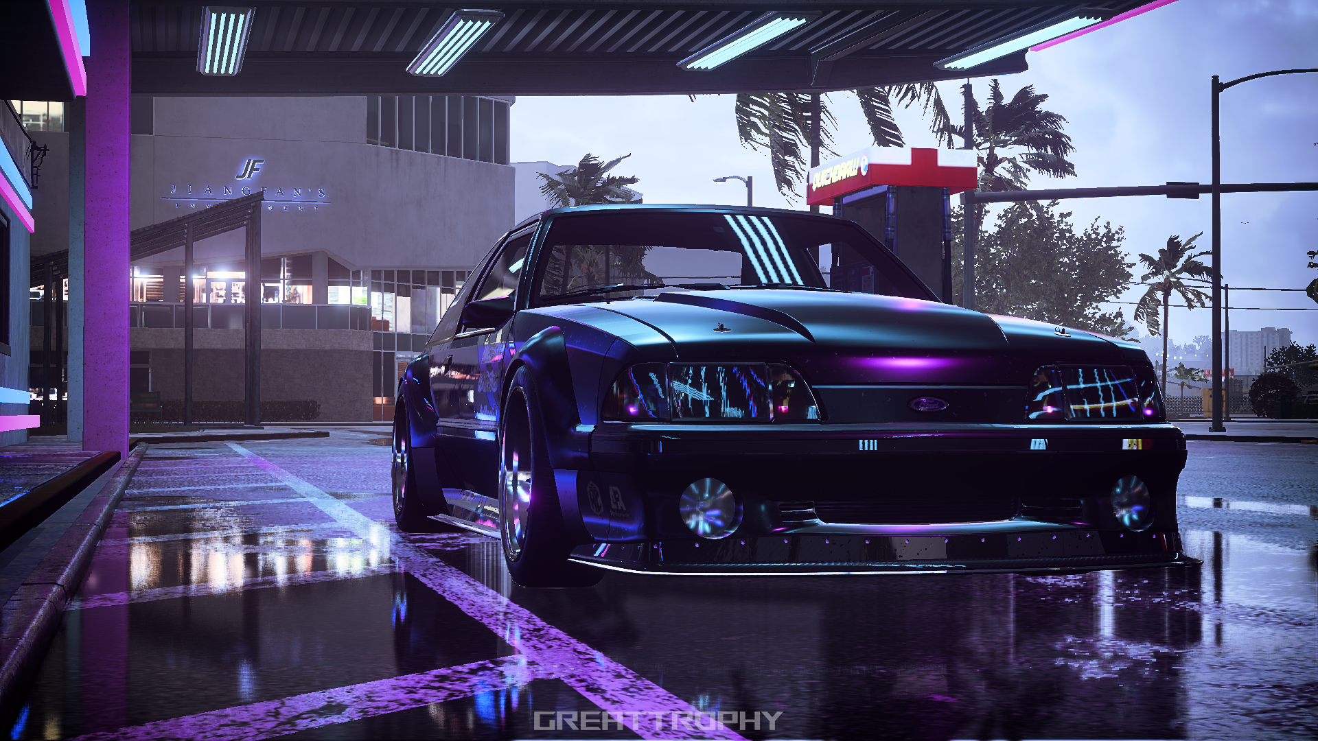 极品飞车21热度needforspeed福特野马foxbody原创涂装改装案例