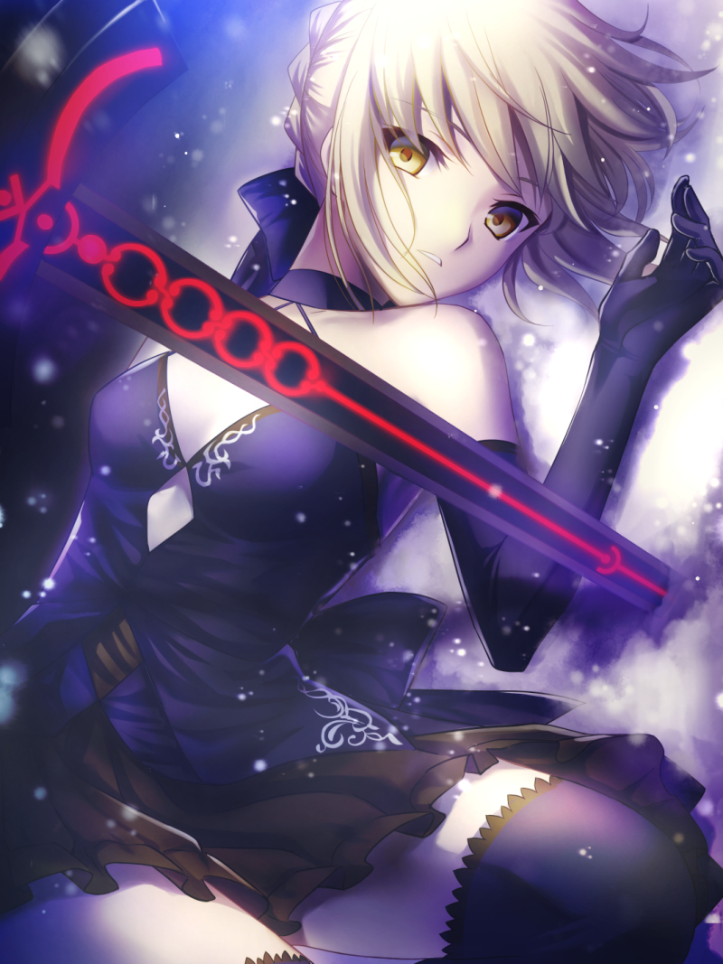 萌萌哒四十 黑saber