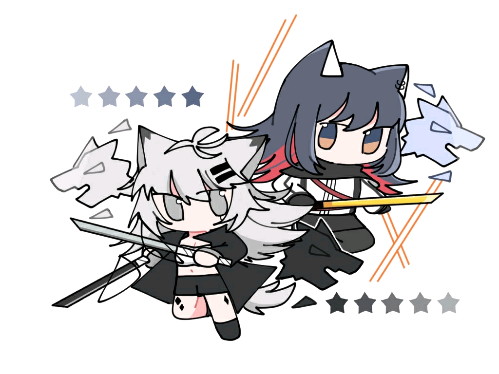 『明日方舟』双狼可爱的q版头像(8)