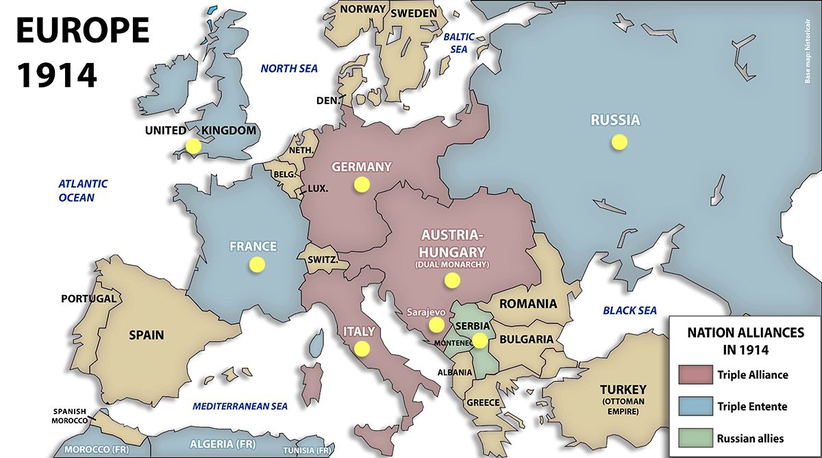 1914欧洲地图