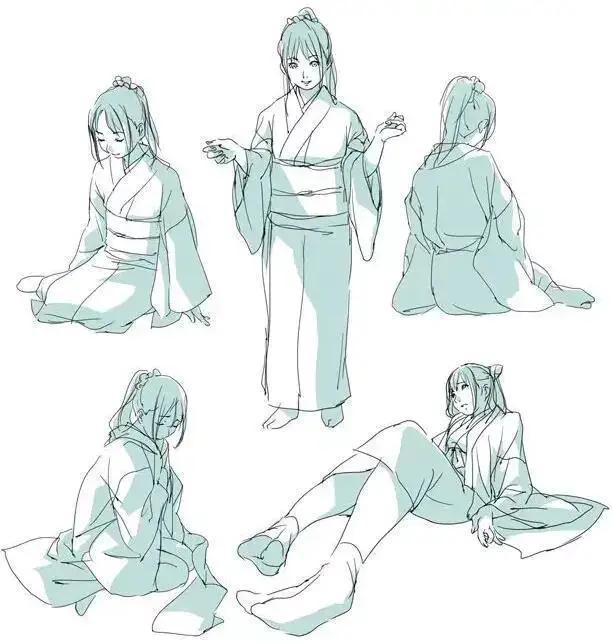 【cg原画插画教程】怎么才能学会画动漫和服?