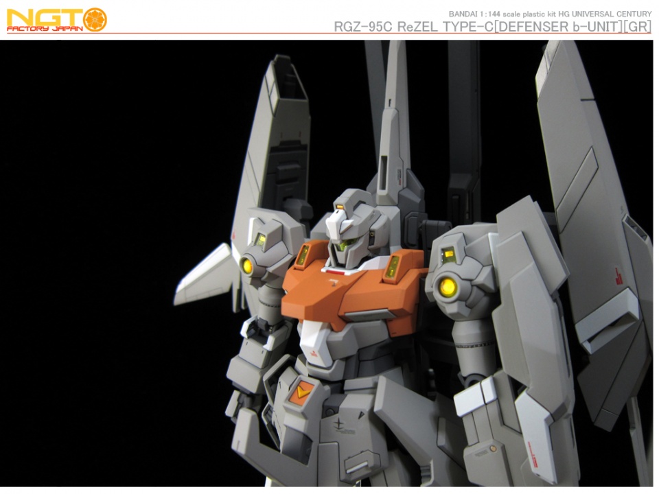 小T高达秀 HGUC RGZ 95C 里歇尔C型 防卫者B装备 哔哩哔哩