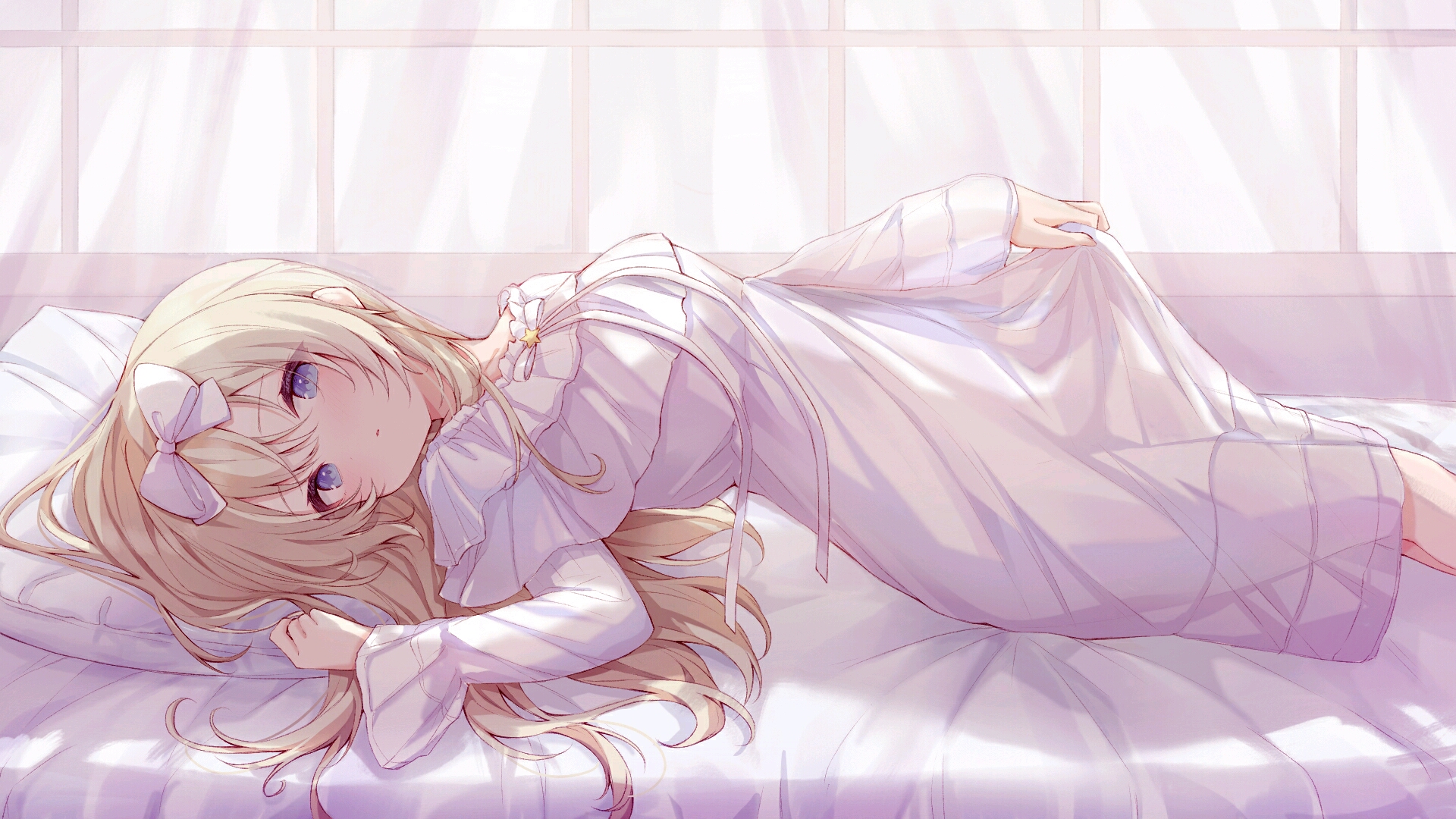 金发少女插画