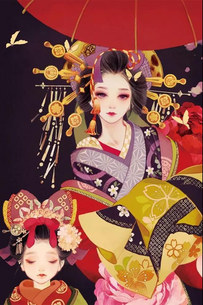 这是什么神仙画画!日本插画师爆红网络,笔下的和服少女美出天季