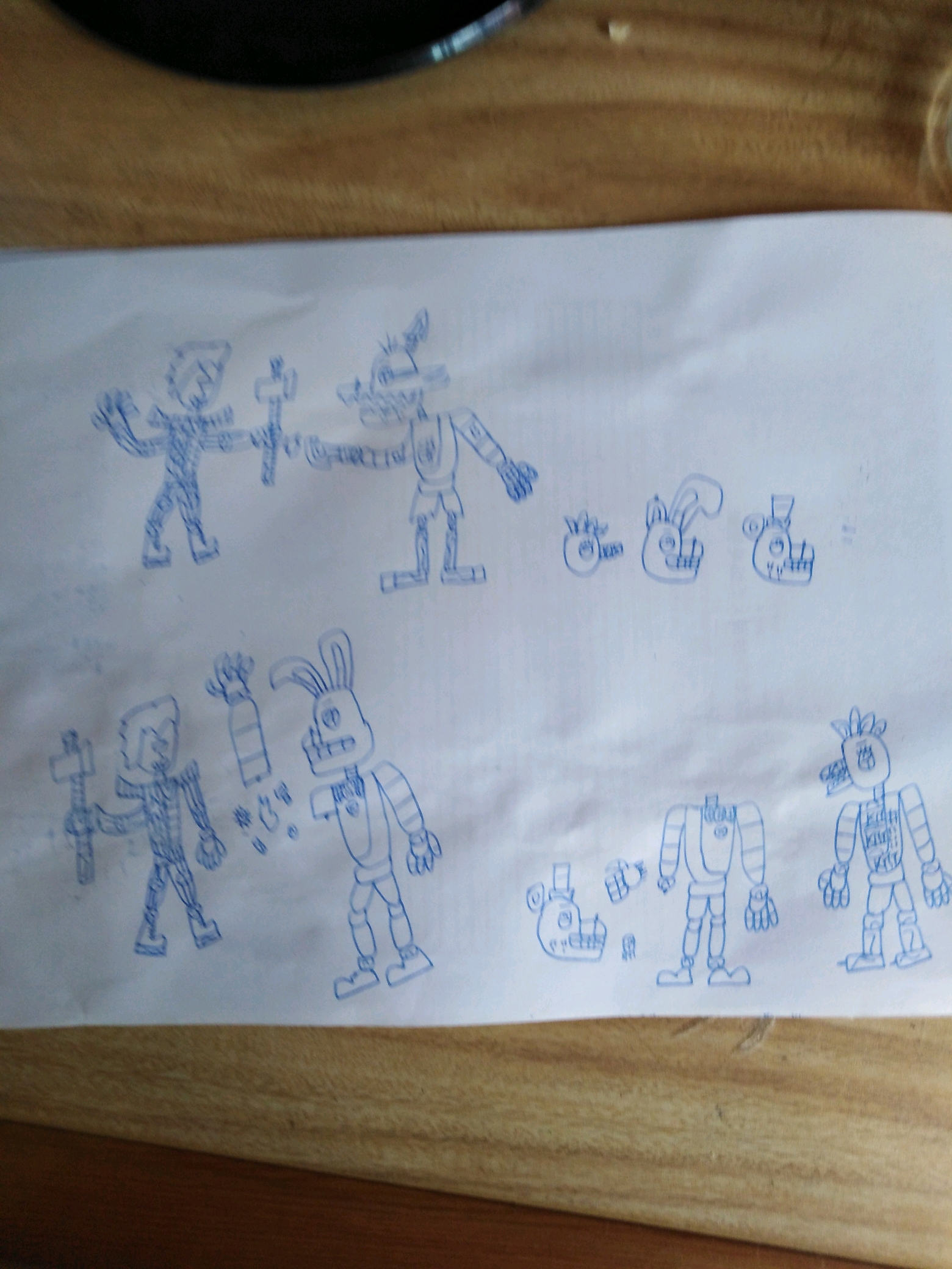 (fnaf)自己画的一些玩具熊的午夜后宫的画有点丑o