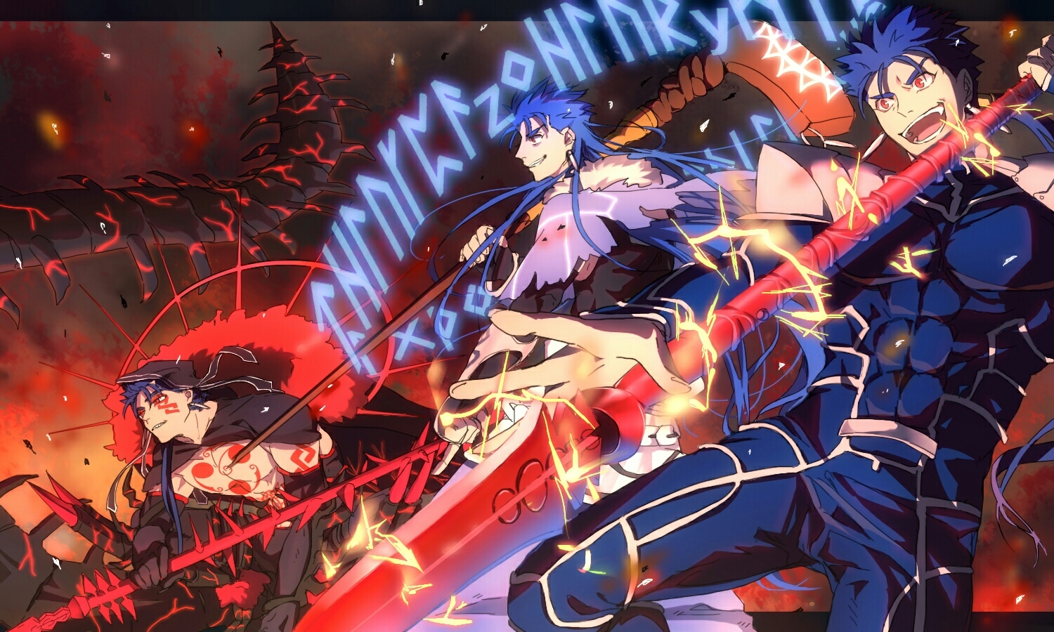 fgo;(插图)库丘林(前方高萌)