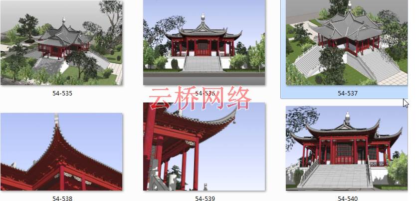 中式古建筑su模型大全